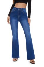 Women's High Waisted Butt Lifting Stretch Bootcut Jeans